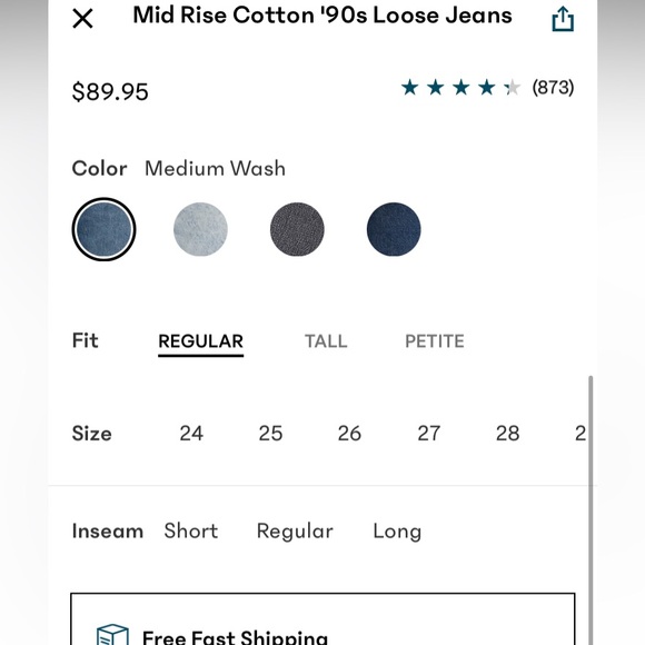 GAP 90’s Loose Mid Rise Jeans - Picture 4 of 15